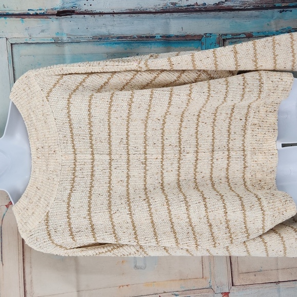 Free People Starlight Striped Pullover Sweater, Pearl Island Combo - Picture 7 of 12